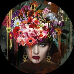 Clearance PRO ART Acrylglasbild WOMAN & FLOWERS