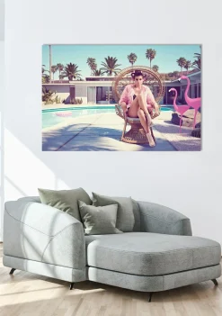 Clearance Sonstige Akustikbild DAME MIT FLAMINGOS