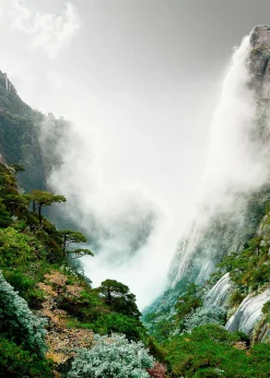 PRO ART Aludibondbild FOGGY MOUNTAIN