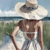 PRO ART Aludibondbild GIRL ON BEACH