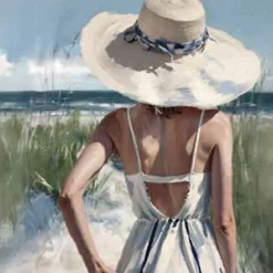 PRO ART Aludibondbild GIRL ON BEACH