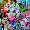 PRO ART Aludibondbild GRAFFITI MARYLIN