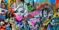 Discount PRO ART Aludibondbild GRAFFITI MARYLIN