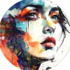 Clearance PRO ART Aludibondbild WOMAN FACE