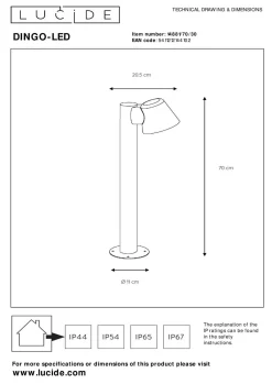 Best LUCiDE Außenleuchte DINGO-LED