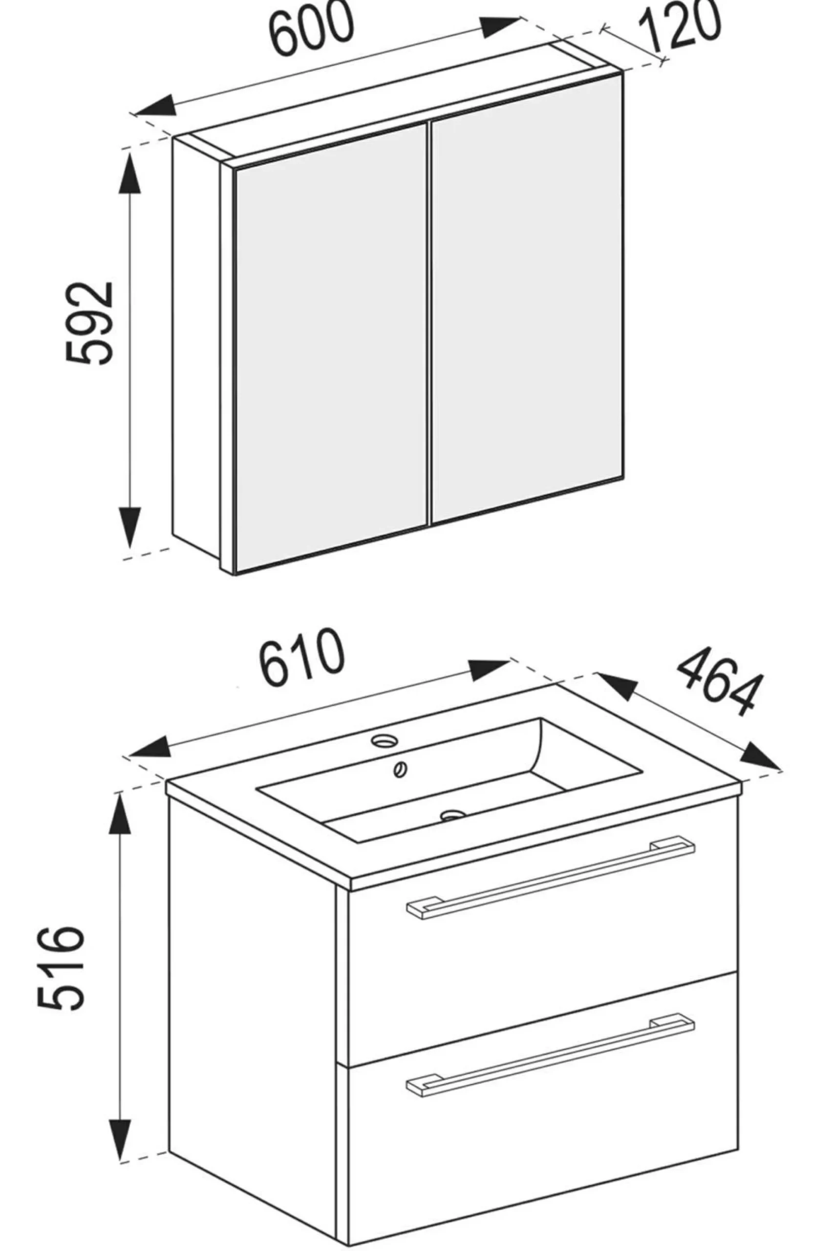 Clearance VCM Badezimmerset BADINOS
