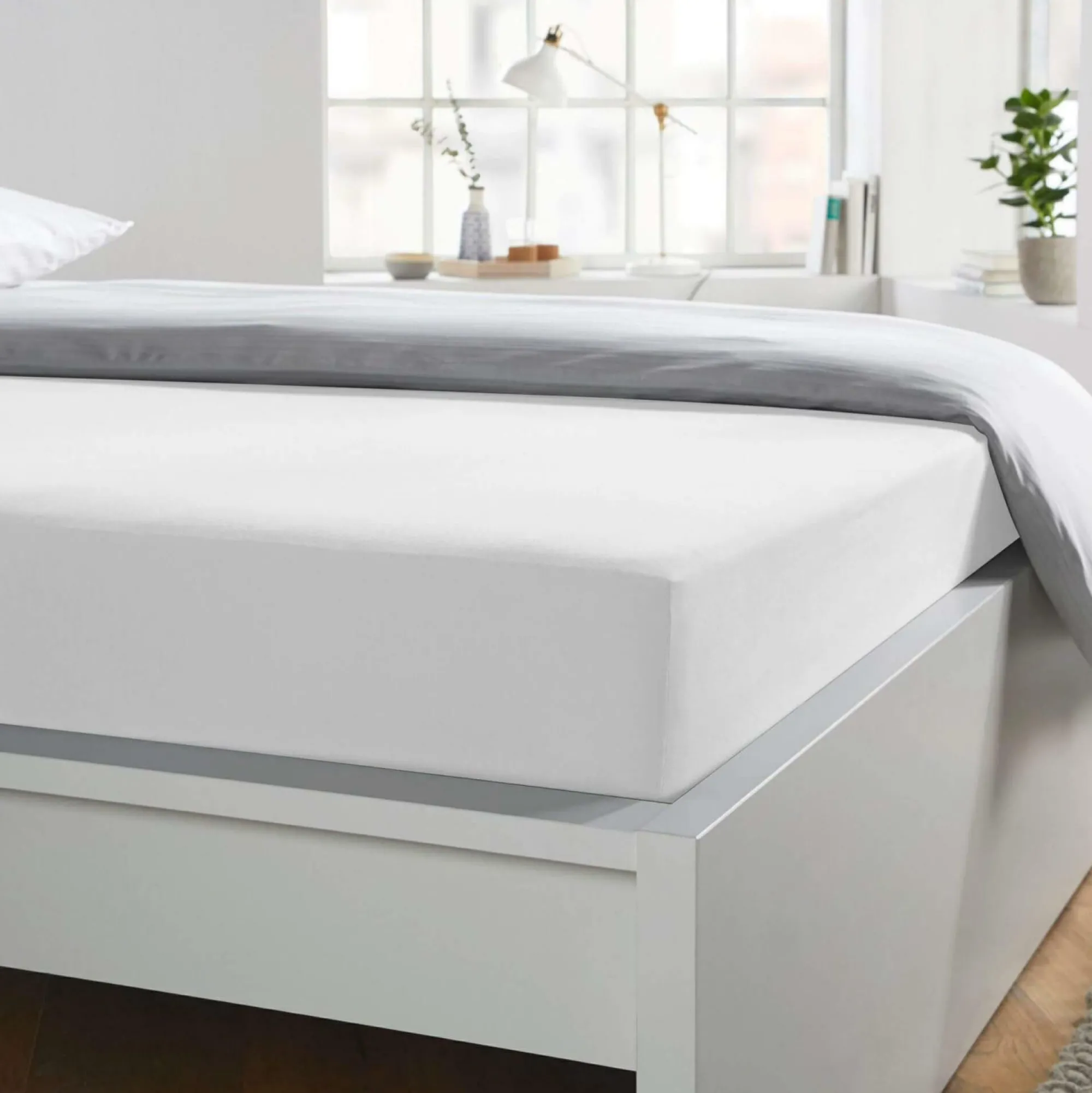 New Adam Matheis Bettlaken Baumwolle weiß