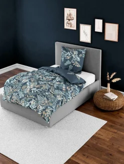 Clearance BIERBAUM Bettwäsche Mako-Satin blau