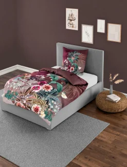 Sale BIERBAUM Bettwäsche Mako-Satin rubin