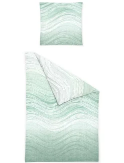 Outlet BIERBAUM Bettwäsche Seersucker grün