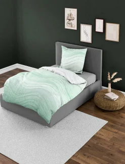 Outlet BIERBAUM Bettwäsche Seersucker grün