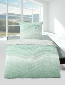 Outlet BIERBAUM Bettwäsche Seersucker grün