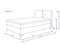 Clearance HARPER Boxspringbett EVRON