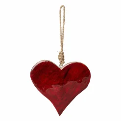 Clearance GASPER Christbaumschmuck Hänger HERZ ENAMEL