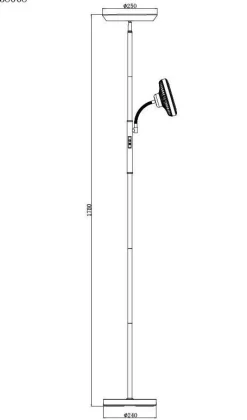 GLOBO Lighting Deckenfluter DAVYD