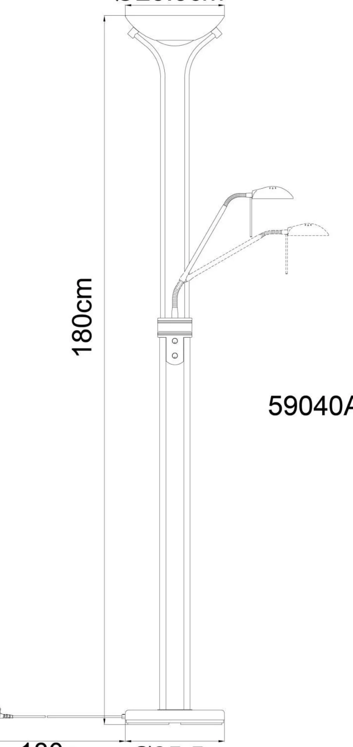 GLOBO Lighting Deckenfluter LEONAS