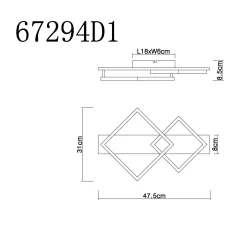 Discount GLOBO Lighting Deckenleuchte BEATRIX