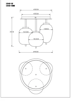 GLOBO Lighting Deckenleuchte BLACKY