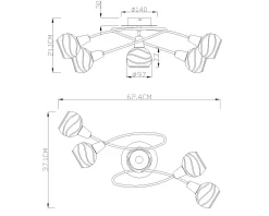 GLOBO Lighting Deckenleuchte ELLIOTT