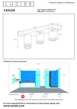 LUCiDE Deckenleuchte TAYLOR