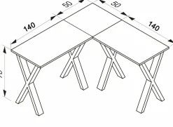 Best VCM Eck-Schreibtisch LONA