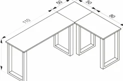 Discount VCM Eck-Schreibtisch LONA