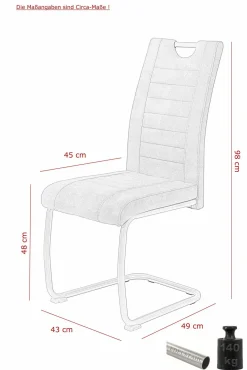 New HELA Freischwinger ULLA S 4er Set