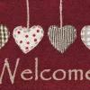 KLEEN-TEX Fußmatte Cottage HEARTS red