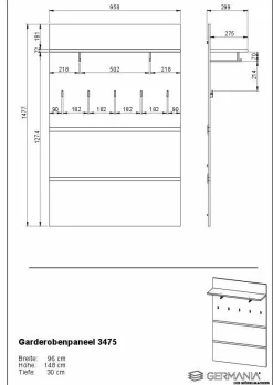 Online HARPER Garderobenpaneel GENT