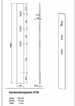 New GERMANIA Garderobenpaneel UTAH
