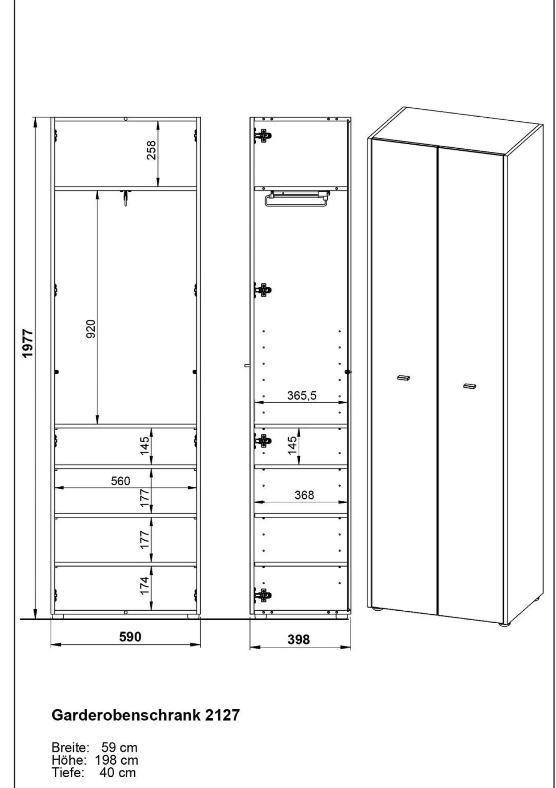 GERMANIA Garderobenschrank LUCENA