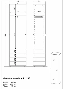 GERMANIA Garderobenschrank SAVONA