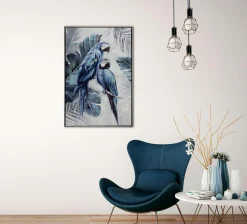 Discount Sonstige Gemälde BLAUE PAPAGEIEN