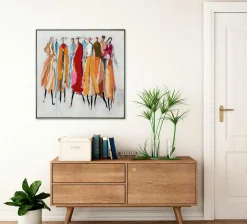 New Sonstige Gemälde FARBENFROHE DAMENRUNDE