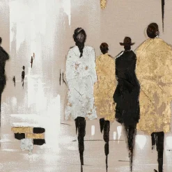 Sonstige Gemälde MODENSCHAU GOLD/SILBER