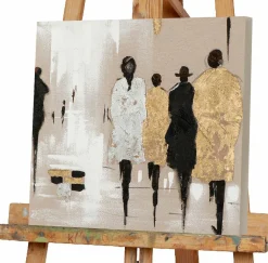 Sonstige Gemälde MODENSCHAU GOLD/SILBER