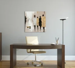 Sonstige Gemälde MODENSCHAU GOLD/SILBER