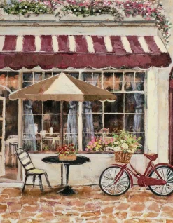 Sonstige Gemälde STRAßENCAFE IN ROT