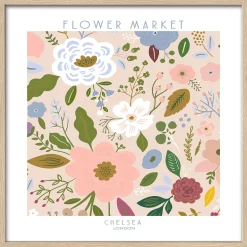 Best PRO ART Gerahmtes Bild FLOWER MARKET