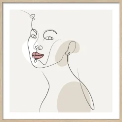 Sale PRO ART Gerahmtes Bild LINE-ART-FACES