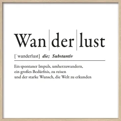 Hot PRO ART Gerahmtes Bild WANDERLUST