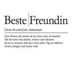 Hot PRO ART Glasbild BESTE FREUNDIN