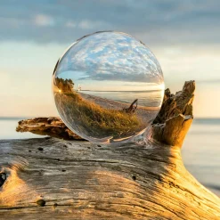 Best Sonstige Glasbild DROP ON WOOD