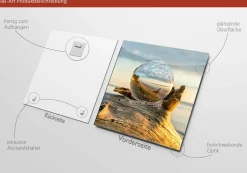 Sonstige Glasbild DROP ON WOOD