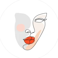 PRO ART Glasbild FACE LINES IV