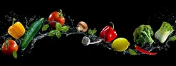 PRO ART Glasbild FLYING VEGETABLES