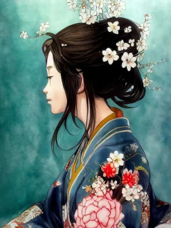 PRO ART Glasbild GEISHA I