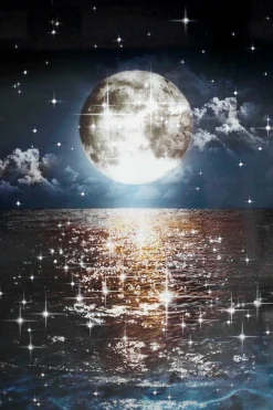 Sonstige Glasbild GLITZER MOND