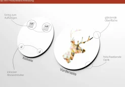 Clearance PRO ART Glasbild WATERCOLOURED DEER I