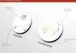 Sale PRO ART Glasbild WATERCOLOURED LEAVES